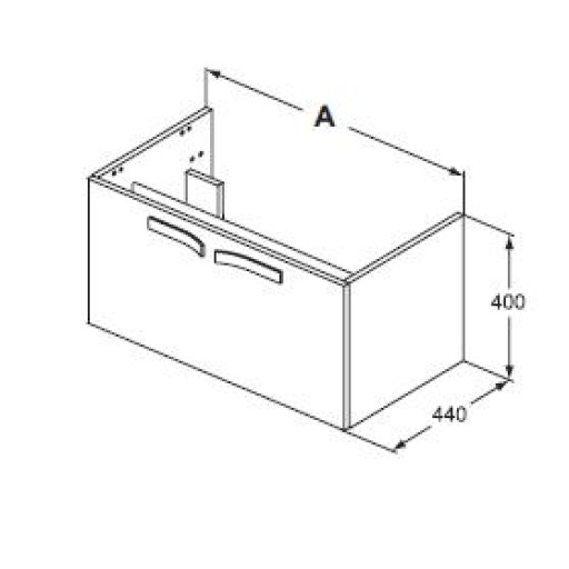 Kонзолен шкаф с мивка Strada 78 см (Kонзолен шкаф с мивка Strada 78 см) на цени от 738.00 лв. само в dklux.com