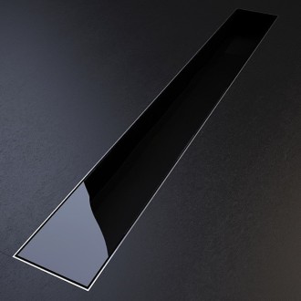 Дизайнерски линеен сифон GLASS BLACK 585мм Ф50 Дизайнерски линеен сифон GLASS BLACK 585мм Ф50