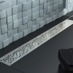 Дизайнерски линеен сифон CIRCLES 785мм Ф50