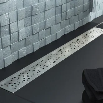 Дизайнерски линеен сифон CIRCLES 585мм Ф50