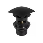 КВАДРАТНО Витло за сифон за мивка Click-Clack ЧЕРЕН МАТ