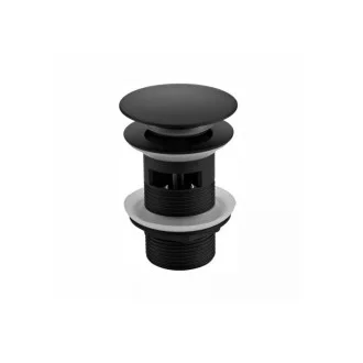 Витло за сифон за мивка Click-Clack ЧЕРЕН МАТ