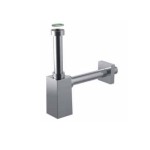 Квадратен сифон за мивка QUBIC 11/4" ХРОМ