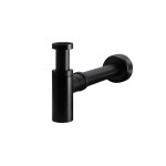 Луксозен сифон за мивка ARTE 11/4" ЧЕРЕН МАТ