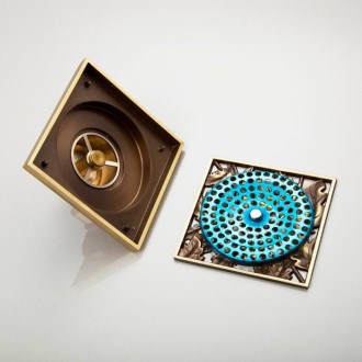 Подов сифон BRONZE с декоративна решетка ORNAMENT Подов сифон BRONZE с декоративна решетка ORNAMENT