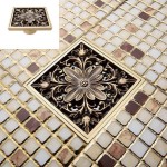 Подов сифон BRONZE с декоративна решетка ORNAMENT