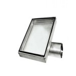 Подов сифон за плочка, квадратен с клапа 10х10