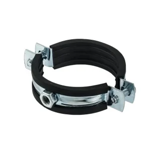 Крепежна скоба с гумено уплътнение 1/2" и гайка М8 Крепежна скоба с гумено уплътнение 1/2" и гайка М8