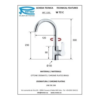 Кухненски смесител WINNER стоящ Кухненски смесител WINNER стоящ