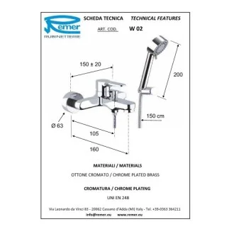 Смесител вана душ WINNER Смесител вана душ WINNER