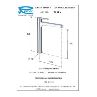 Смесител висок за баня и кухня WINNER - мивка купа Смесител висок за баня и кухня WINNER - мивка купа