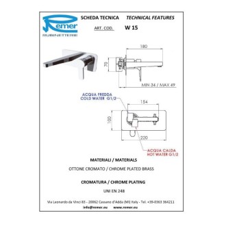 Смесител за умивалник за вграждане WINNER Смесител за умивалник за вграждане WINNER