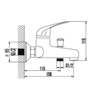 Смесител душ-батерия Oscar с подвижен душ
