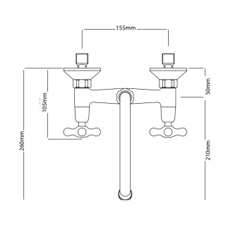 Смесител за кухня Retro Classic - ниска лебедка