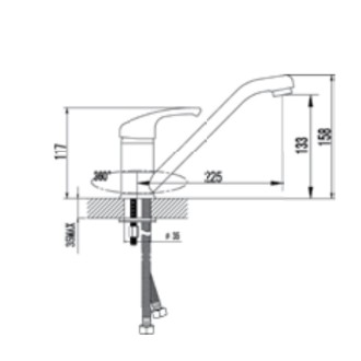 Смесител за кухня Oscar - стоящ с подвижен чучур Смесител за кухня Oscar - стоящ с подвижен чучур