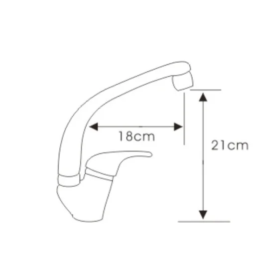 Смесител за кухня Oscar - висок чучур (Кухненски смесител стоящ Oscar с висок чучур) на цени от 57.99 лв. само в dklux.com