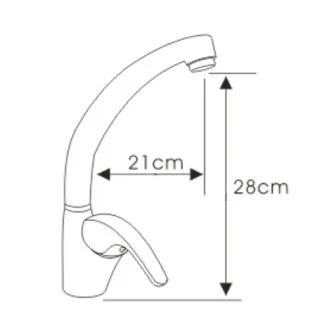 Стоящ смесител за кухня Jornada - висок