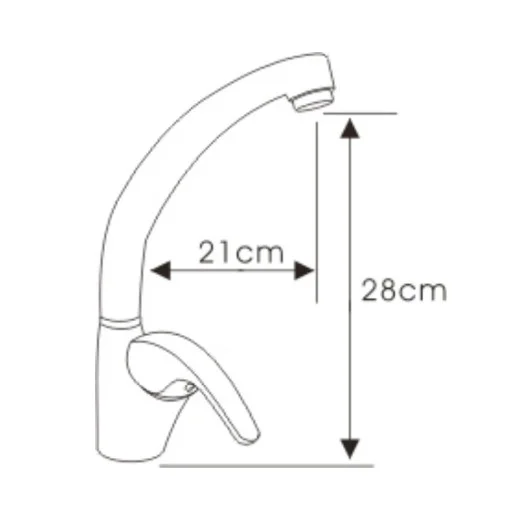 Стоящ смесител за кухня Jornada - висок (Стоящ смесител с висок чучур Jornada) на цени от 69.99 лв. само в dklux.com