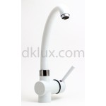 Цветен смесител с висок чучур Colori бял гранит