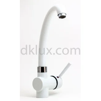 Цветен смесител с висок чучур Colori бял гранит