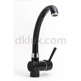 Цветен смесител с висок чучур Colori черен гранит