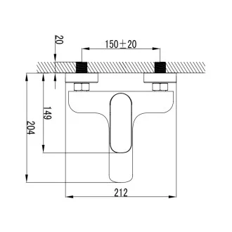Дизайнерски смесител за баня ALTA Дизайнерски смесител за баня ALTA