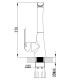 Дизайнерски смесител за кухненска мивка ALTA (Смесител за кухня, стоящ ALTA, хром) на цени от 169.99 лв. само в dklux.com