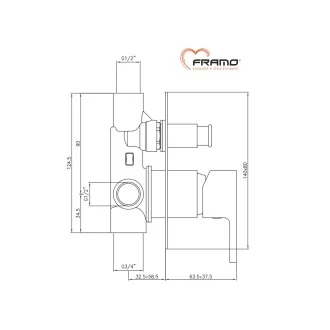 Смесител за вграждане с превключвател FRAMO ITALY E100 Смесител за вграждане с превключвател FRAMO ITALY E100
