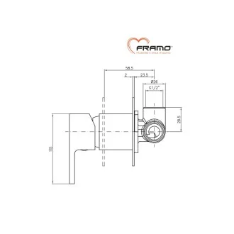 Смесител за вграждане FRAMO ITALY E100 Смесител за вграждане FRAMO ITALY E100