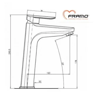 Смесител за мивка за плот FRAMO ITALY C300 ВИСОК 170мм Смесител за мивка за плот FRAMO ITALY C300 ВИСОК 170мм