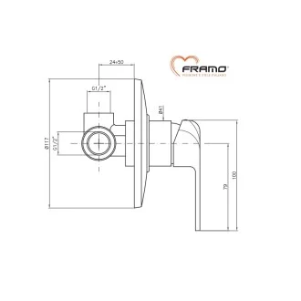 Смесител за вграждане FRAMO ITALY A100 Смесител за вграждане FRAMO ITALY A100