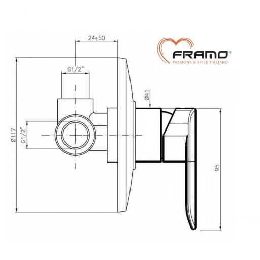 Смесител за вграждане FRAMO ITALY C300 Смесител за вграждане FRAMO ITALY C300