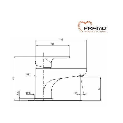 Смесител за умивалник FRAMO ITALY A100