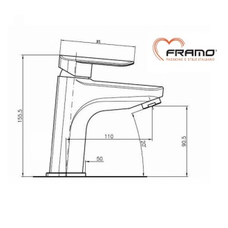 Смесител за умивалник FRAMO ITALY C300 Смесител за умивалник FRAMO ITALY C300