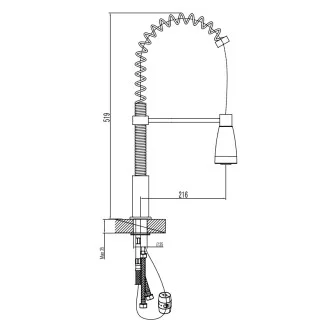 Професионален смесител за кухня Gourmet подвижен душ
