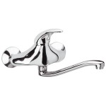 Стенен смесител с подвижен чучур Jornada 22см