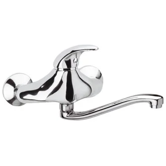 Стенен смесител с подвижен чучур Jornada 22см