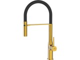 Стоящ смесител за кухня Серия Pola Жълто злато Гъвкава Лебедка