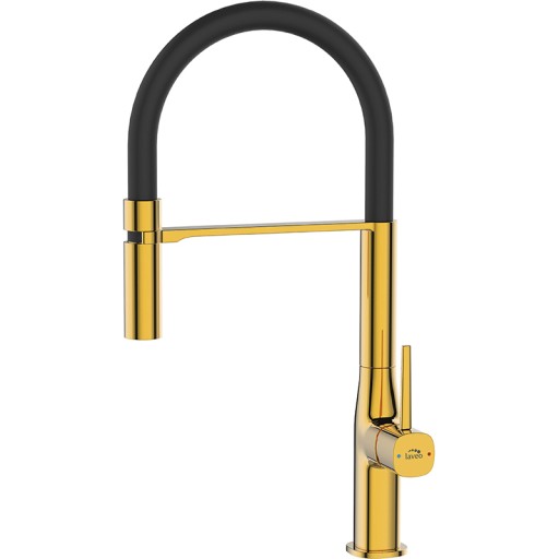 Стоящ смесител за кухня Серия Pola Жълто злато