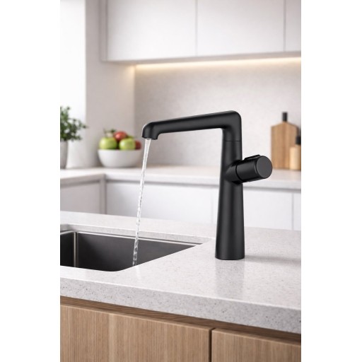 Стоящ смесител за кухня Pretto Черен Мат