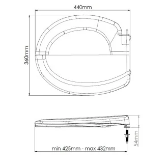 Пластмасов тоалетен капак SOLO бял