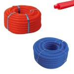 PVC Гофре Ф23 за полагане на тръби и кабели СИН/ЧЕРВЕН