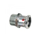 Стоманен прес-преход МЪЖКИ, поцинкован, Ф18 х 1/2 