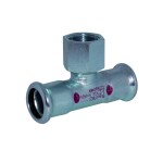 Стоманен прес-тройник ЖЕНСКИ, поцинкован - Ф35 х 1/2"