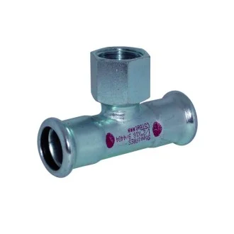 Стоманен прес-тройник ЖЕНСКИ, поцинкован - Ф15 х 1/2" Стоманен прес-тройник ЖЕНСКИ, поцинкован - Ф15 х 1/2"