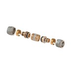 Компресионна връзка права Ф16хФ16 двустранна TDM за многослойни тръби