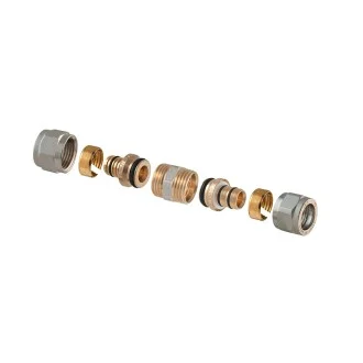 Компресионна връзка права Ф20хФ20 двустранна TDM за многослойни тръби