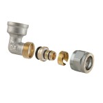 Коляно компресионна връзка Ф20х1/2" Женска TDM за многослойни тръби