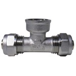 Тройник ЖЕНСКИ Ф18х1/2"хФ18 за Pex-Al-Pex тръби