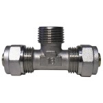 Тройник МЪЖКИ Ф20х1/2"хФ20 за Pex-Al-Pex тръби